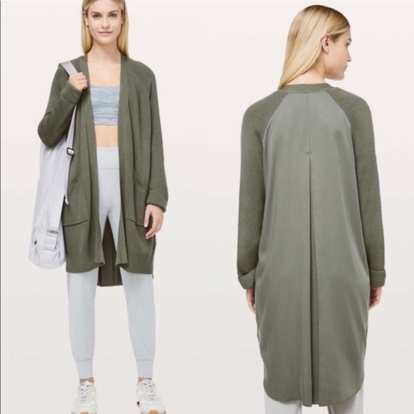 Lululemon Still At Ease Green Cardigan Size 2 - Picture 1 of 16